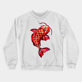 Red Koi Carp FIsh Crewneck Sweatshirt